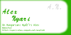 alex nyari business card